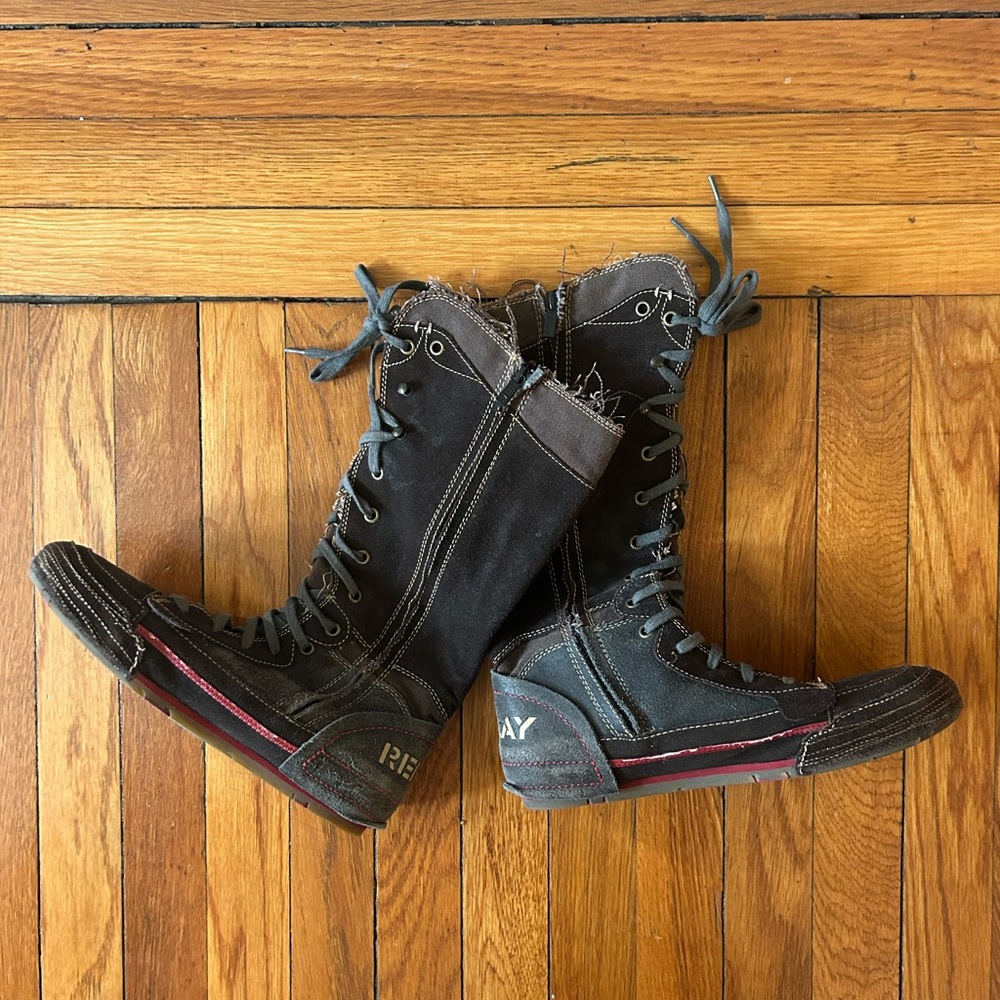 Replay Vintage Lace Up Boxing Boots